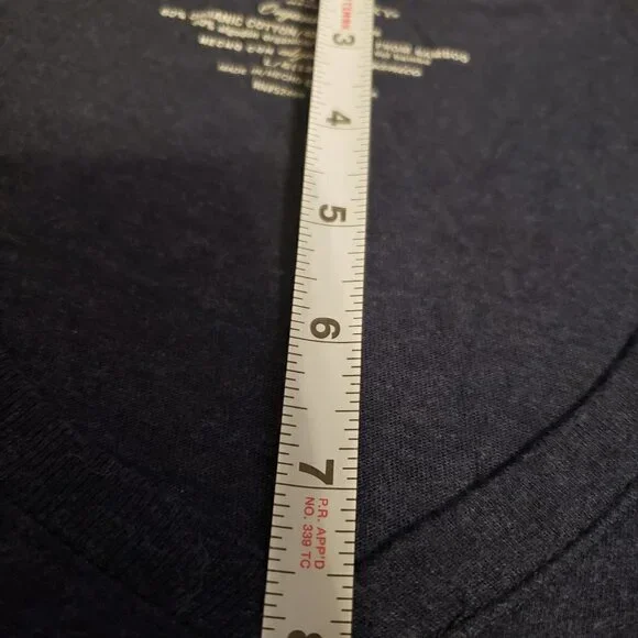 Faded Glory Long Sleeve V-Neck layering tee - Heather Blue Size LG - Picture 8 of 8